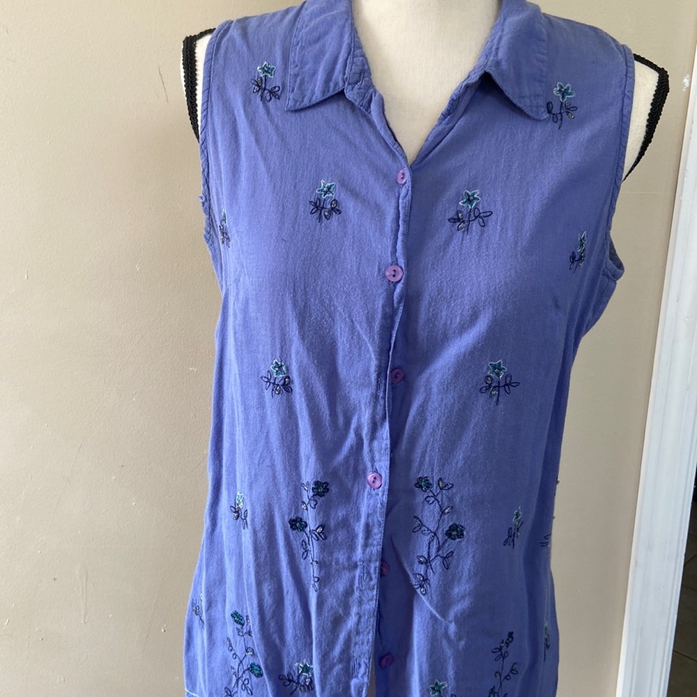 White Stag sleeveless blue top M